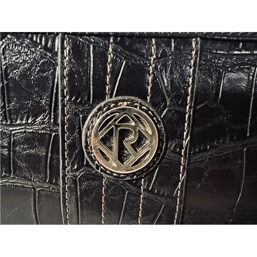 Relic By Fossil Bifold Black Embossed Vegan Leath… - image 2